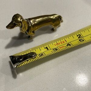 Solid Brass Miniature Dachshund Figure